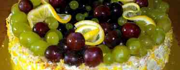 Торт с виноградом – лучшее украшение праздничного стола